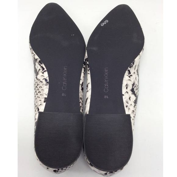Calvin Klein Snakeskin Leather Flats 8.5 - Picture 5 of 5